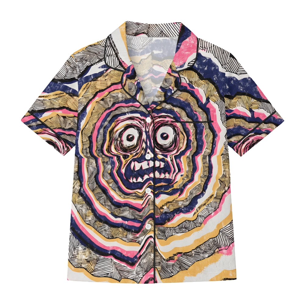 Ripple Skull Printed Pajama sets