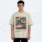 Unisex Yayoi Kusama Flowers Printed Washed Tee
