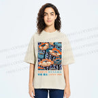 Unisex Yayoi Kusama Flowers Printed Washed Tee