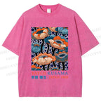 Unisex Yayoi Kusama Flowers Printed Washed Tee