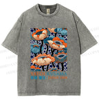 Unisex Yayoi Kusama Flowers Printed Washed Tee