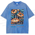 Unisex Yayoi Kusama Flowers Printed Washed Tee