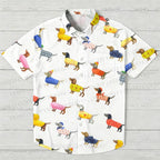 Multicolor Dachshund Dogs Hawaiian Shirt