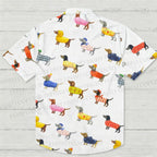 Multicolor Dachshund Dogs Hawaiian Shirt