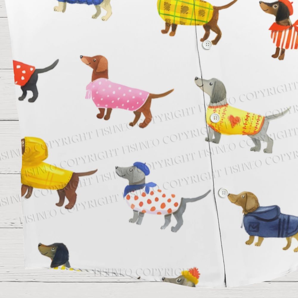 Multicolor Dachshund Dogs Hawaiian Shirt