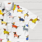 Multicolor Dachshund Dogs Hawaiian Shirt