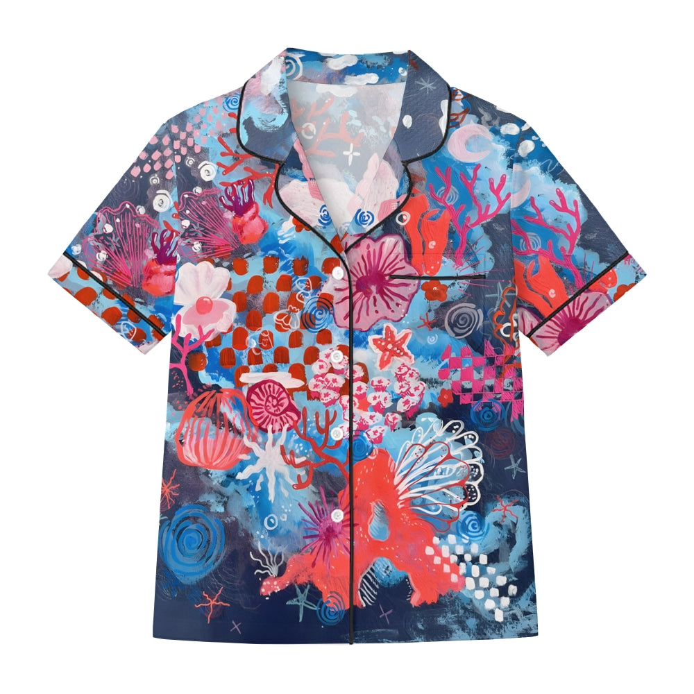 Tropical Coral Printed Pajama sets