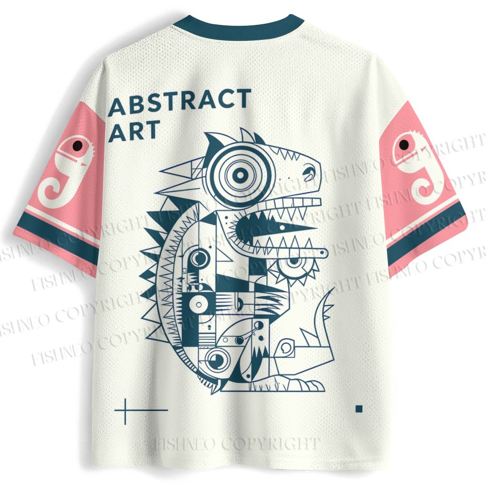 Abstract Art Lizard Printed Jersey Shirts