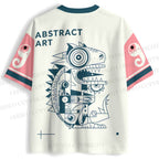 Abstract Art Lizard Printed Jersey Shirts