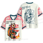 Abstract Art Lizard Printed Jersey Shirts