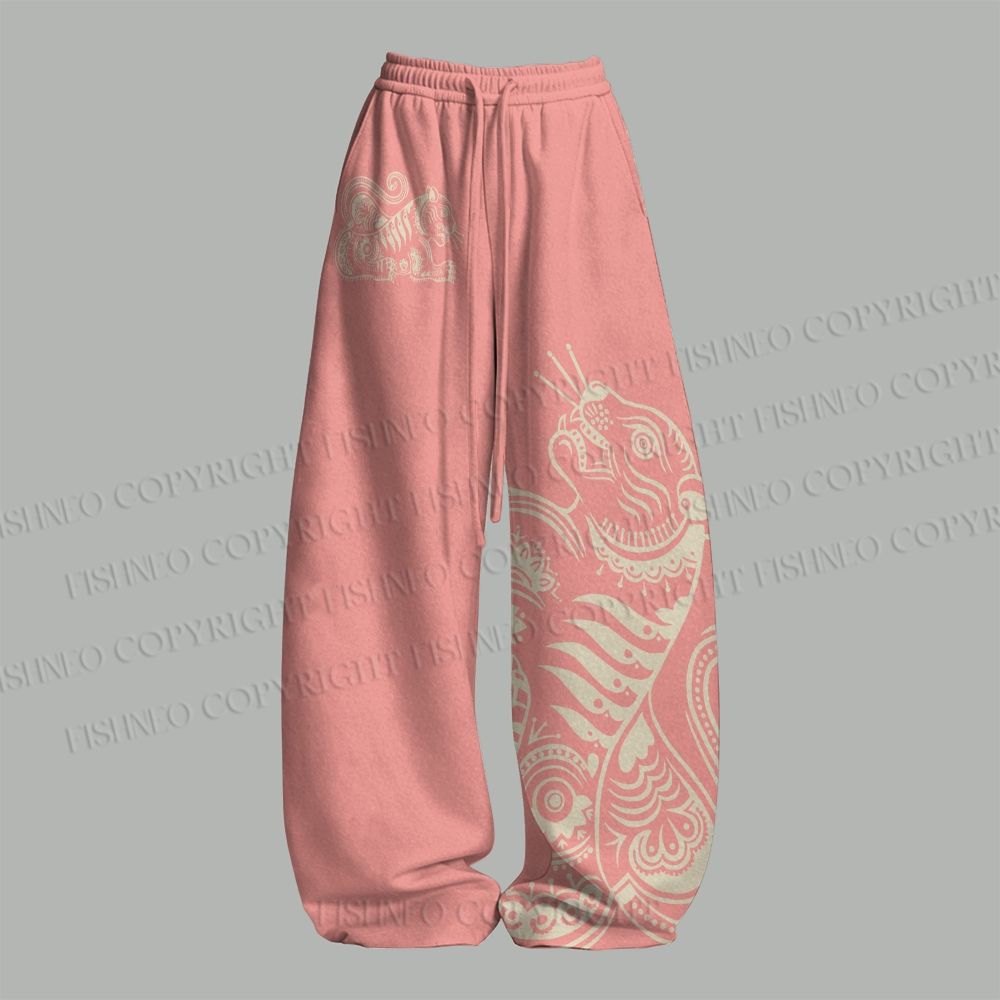 Pink Tiger Top & Elasticated Trousers Two-Piece Set