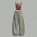 Abstract Lizard Top & Elasticated Trousers Two-Piece Set