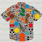 Pop Art Polka Dot Printed Hawaiian Shirt