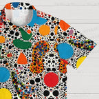 Pop Art Polka Dot Printed Hawaiian Shirt
