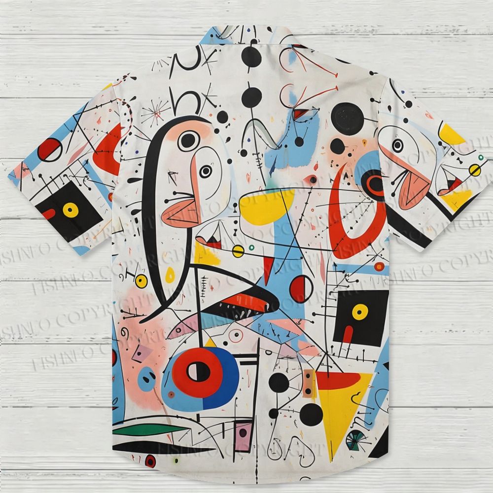 Joan Miró Style Art Printed Hawaiian Shirt