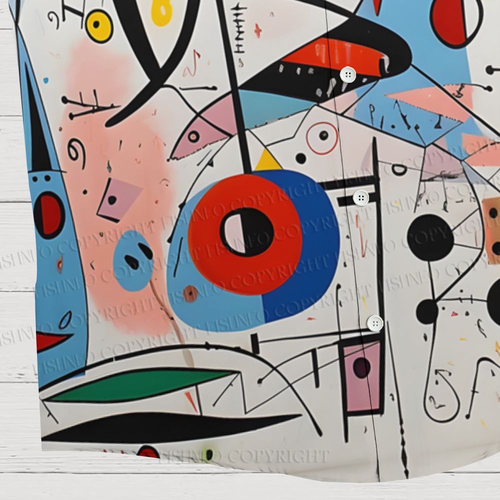 Joan Miró Style Art Printed Hawaiian Shirt