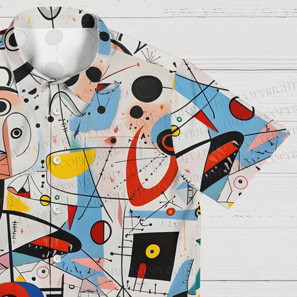 Joan Miró Style Art Printed Hawaiian Shirt