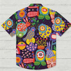 Floral Bird And Rabbit Printed Hawaiian Shirt