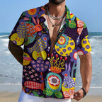 Floral Bird And Rabbit Printed Hawaiian Shirt