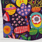Floral Bird And Rabbit Printed Hawaiian Shirt