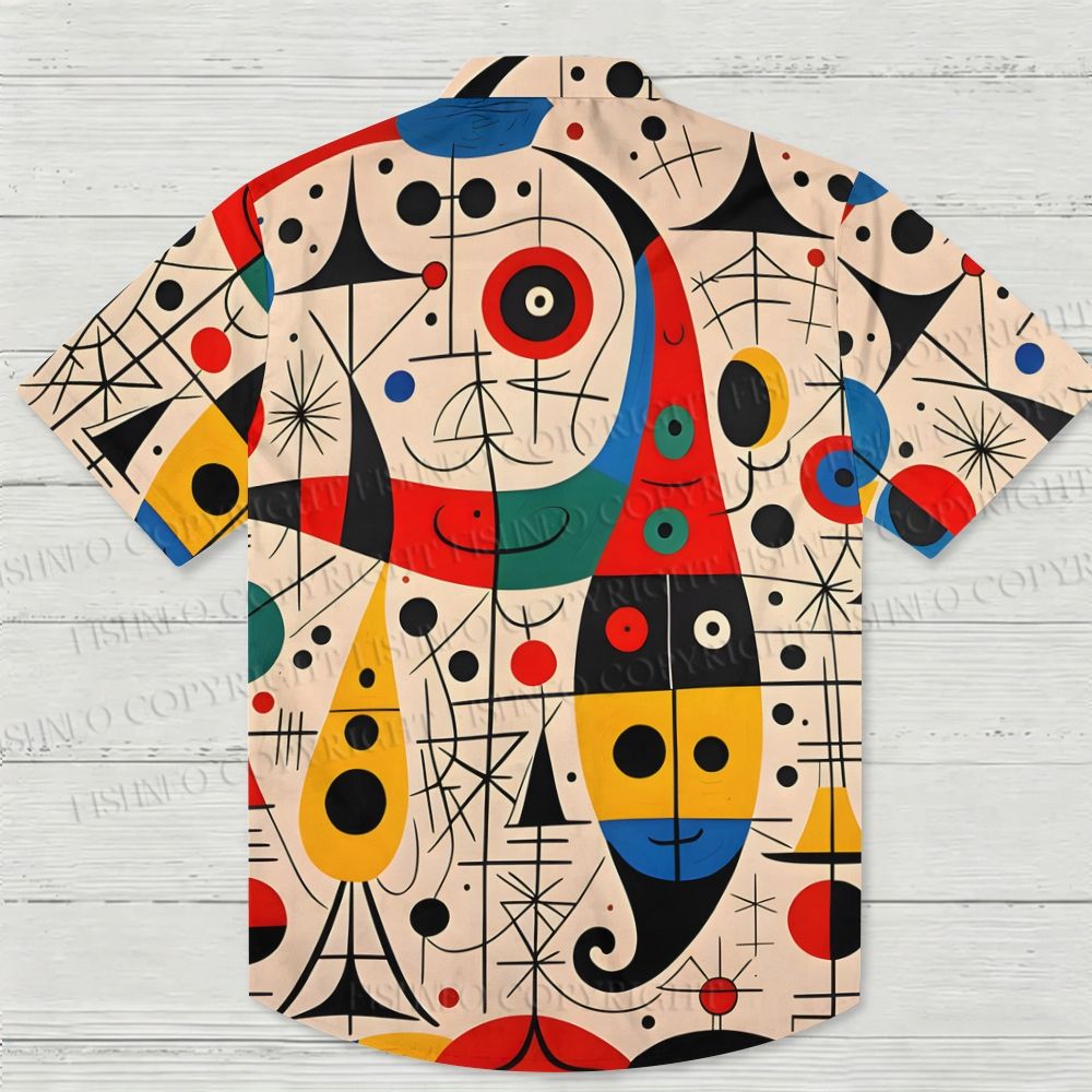 Joan Miró Style Art Printed Hawaiian Shirt