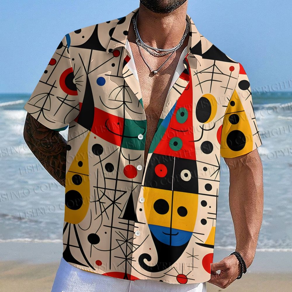 Joan Miró Style Art Printed Hawaiian Shirt