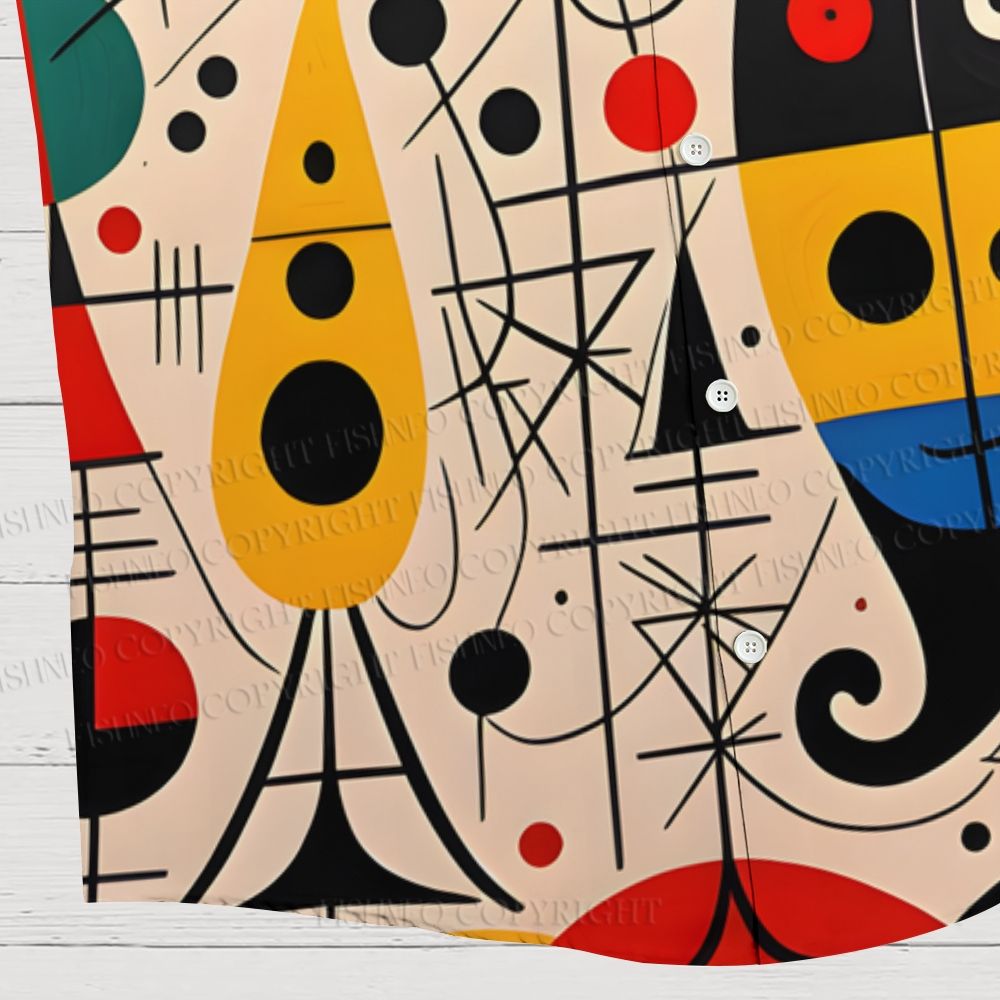 Joan Miró Style Art Printed Hawaiian Shirt