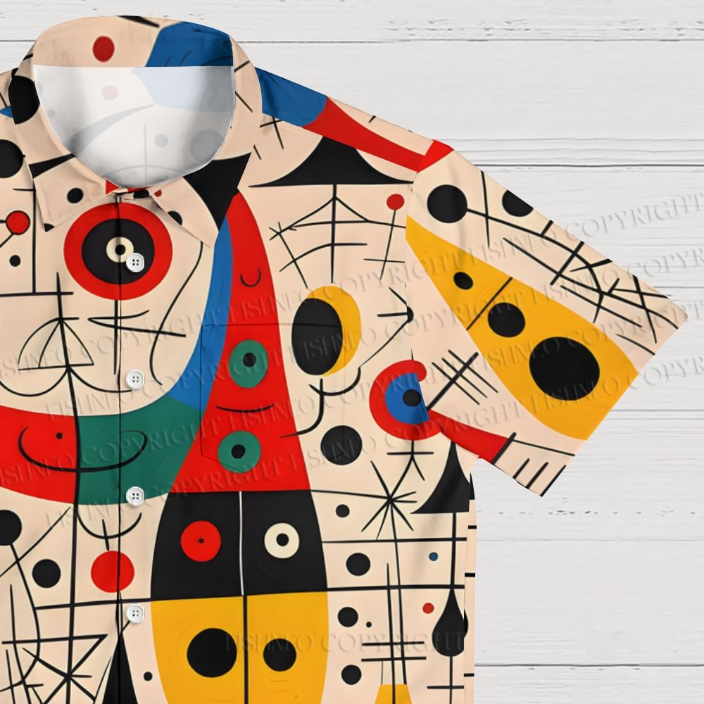 Joan Miró Style Art Printed Hawaiian Shirt