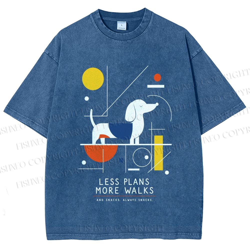 Unisex Bauhaus Dachshund Printed Washed Tee