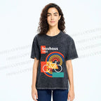 Unisex Bauhaus Bicycle Printed Washed Tee