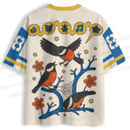 Vintage BIrds on Tree Jersey Shirts