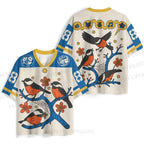 Vintage BIrds on Tree Jersey Shirts