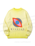 Unisex Bauhaus Eye Gradient Casual Sweater