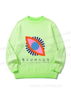 Unisex Bauhaus Eye Gradient Casual Sweater