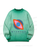 Unisex Bauhaus Eye Gradient Casual Sweater