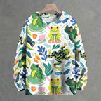 Frog in Pool Crew Neck Sweater