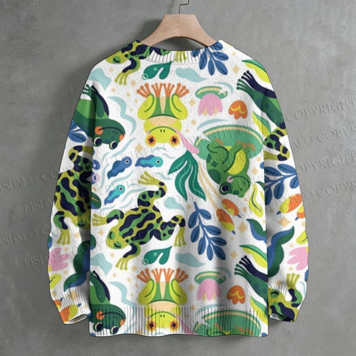 Frog in Pool Crew Neck Sweater