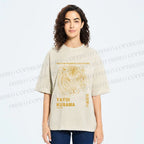 Unisex Yayoi Kusama Dots Tiger Printed Washed Tee