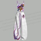 Purple Octopus Splashed with Ink Top & Elasticated Trousers Two-Piece Set