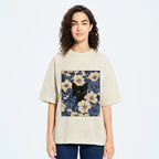 Cat In The Flowers Washed T-Shirt