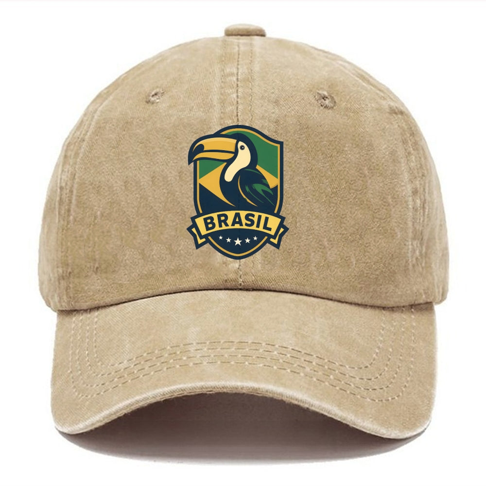 Brazilian Toucan Heritage Logo Washed Cap