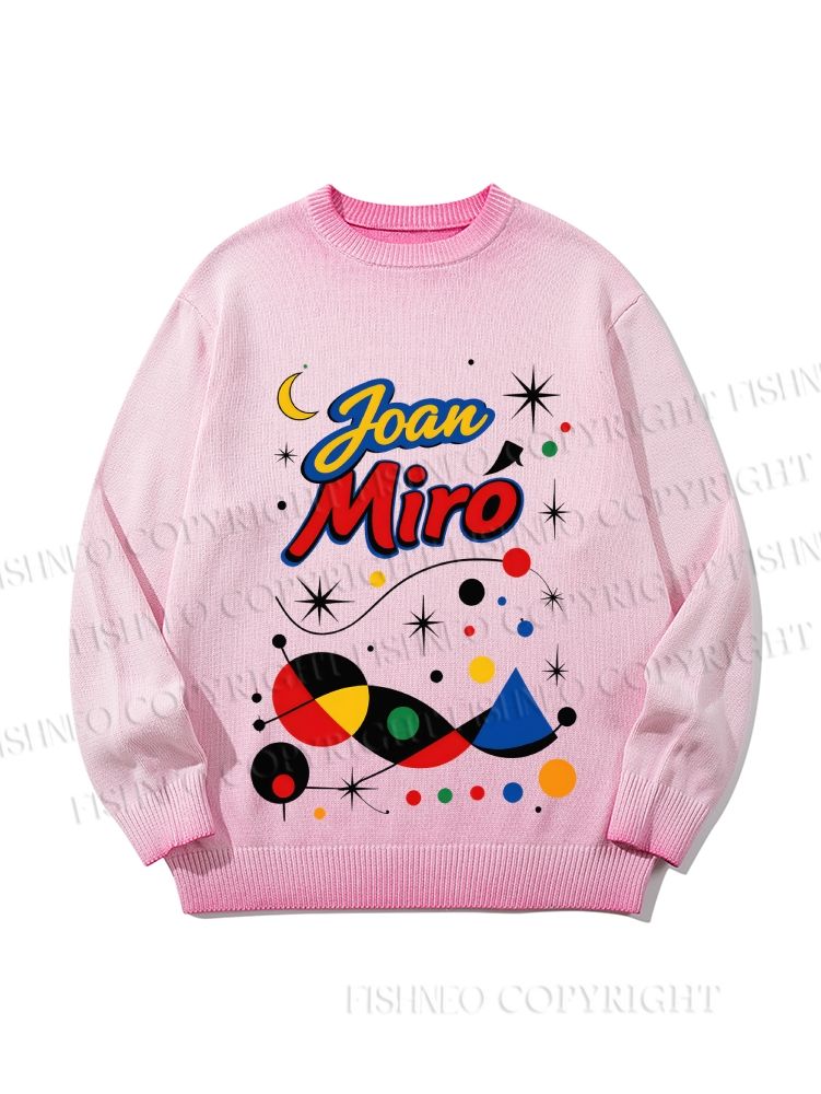 Unisex Joan Miró Style Gradient Casual Sweater
