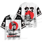 Traditional Japanese Samurai Printed Jersey Shirts