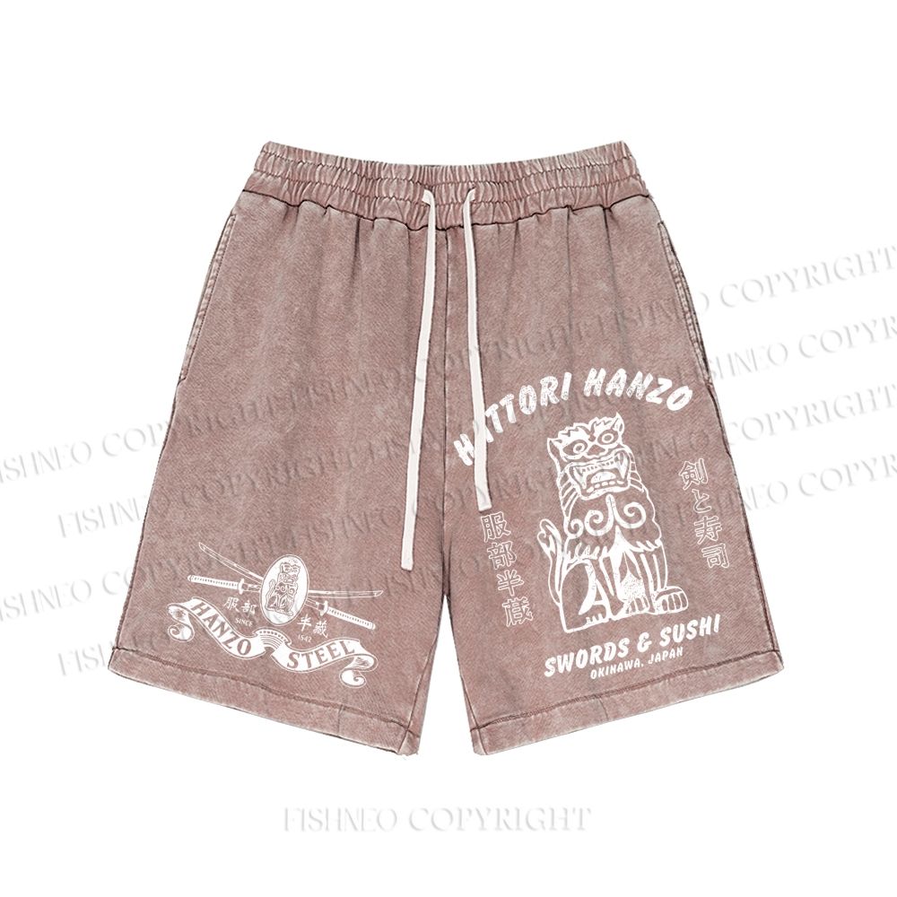 Unisex Hattori Hanzō Washed Shorts