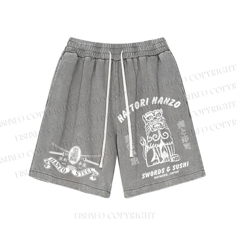 Unisex Hattori Hanzō Washed Shorts
