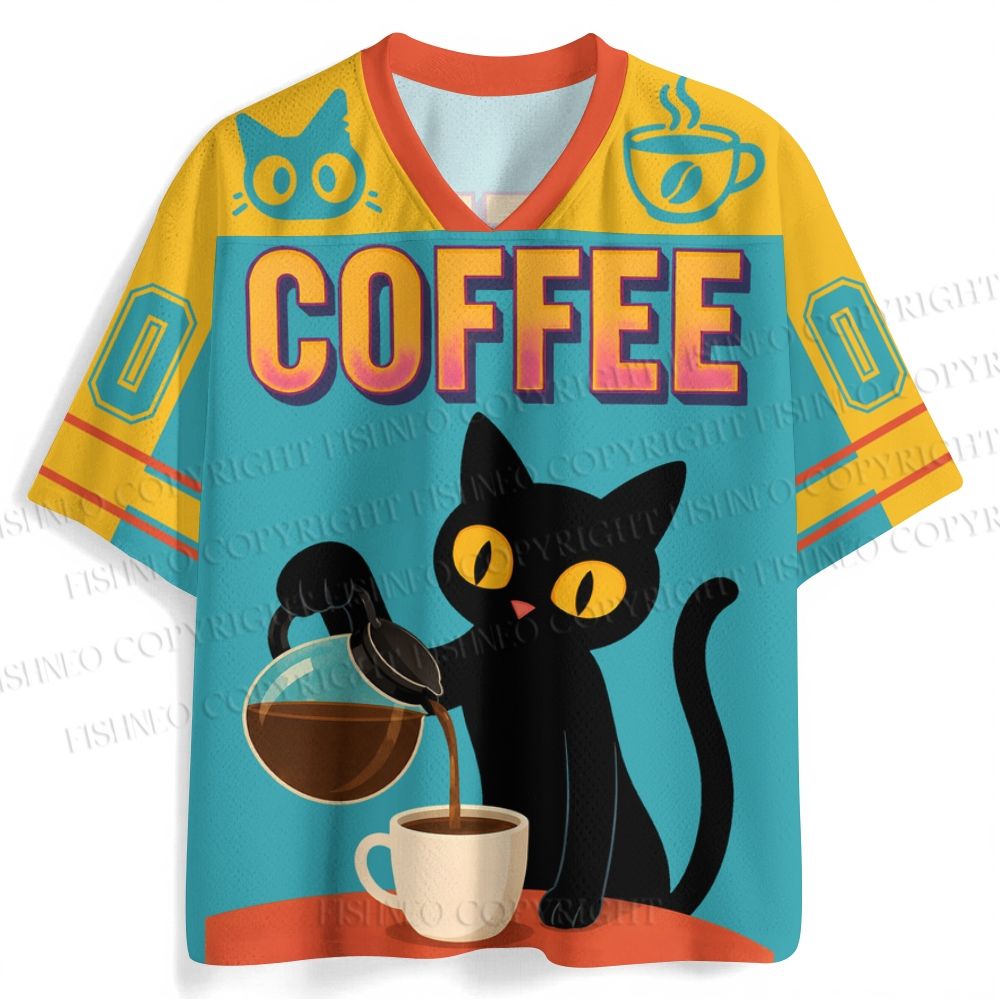 Black Cat Coffee Jersey Shirts