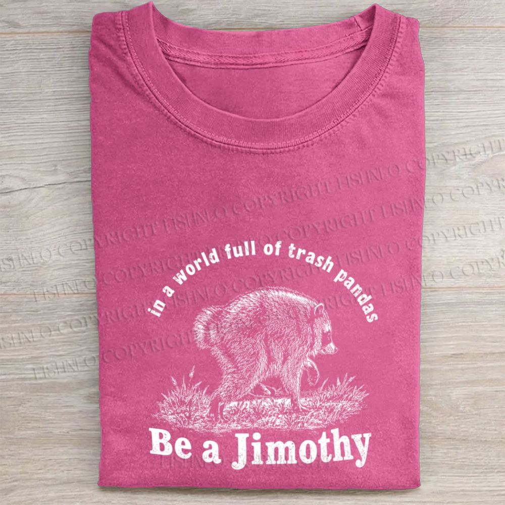 Be a Jimothy Raccoon Washed Folded T-shirt