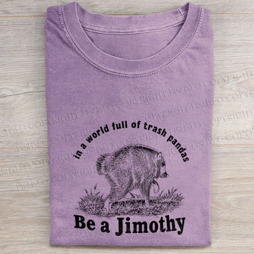 Be a Jimothy Raccoon Washed Folded T-shirt