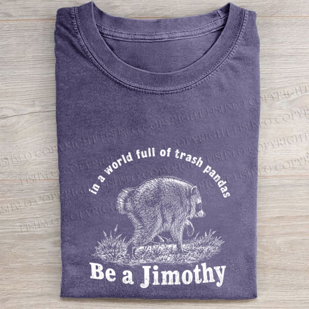 Be a Jimothy Raccoon Washed Folded T-shirt