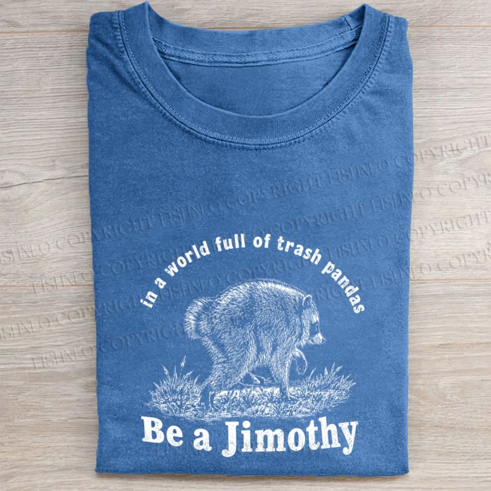 Be a Jimothy Raccoon Washed Folded T-shirt